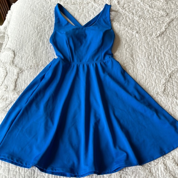 Halara Blue Dress with Shorts - Picture 1 of 3